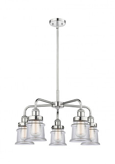 Canton - 5 Light - 24 inch - Polished Chrome - Chandelier (3442|916-5CR-PC-G182S)