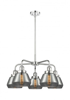 Fulton - 5 Light - 26 inch - Polished Chrome - Chandelier (3442|916-5CR-PC-G173)