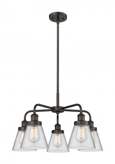 Cone - 5 Light - 25 inch - Oil Rubbed Bronze - Chandelier (3442|916-5CR-OB-G62)