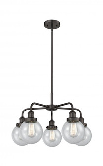 Beacon - 5 Light - 25 inch - Oil Rubbed Bronze - Chandelier (3442|916-5CR-OB-G204-6)