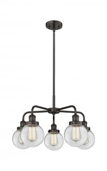 Beacon - 5 Light - 25 inch - Oil Rubbed Bronze - Chandelier (3442|916-5CR-OB-G202-6)