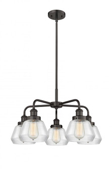 Fulton - 5 Light - 26 inch - Oil Rubbed Bronze - Chandelier (3442|916-5CR-OB-G172)