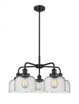 Cone - 5 Light - 26 inch - Matte Black - Chandelier (3442|916-5CR-BK-G74)