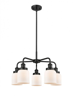 Cone - 5 Light - 24 inch - Matte Black - Chandelier (3442|916-5CR-BK-G51)