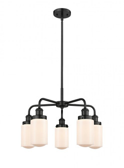 Dover - 5 Light - 23 inch - Matte Black - Chandelier (3442|916-5CR-BK-G311)