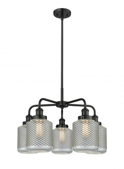 Edison - 5 Light - 25 inch - Matte Black - Chandelier (3442|916-5CR-BK-G262)