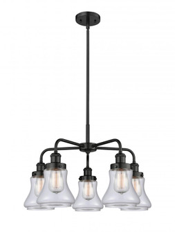 Bellmont - 5 Light - 25 inch - Matte Black - Chandelier (3442|916-5CR-BK-G192)