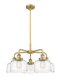 Bell - 5 Light - 26 inch - Brushed Brass - Chandelier (3442|916-5CR-BB-G713)