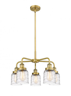 Bell - 5 Light - 24 inch - Brushed Brass - Chandelier (3442|916-5CR-BB-G513)