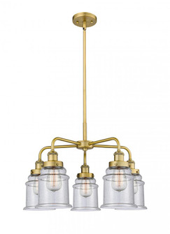 Whitney - 5 Light - 25 inch - Brushed Brass - Chandelier (3442|916-5CR-BB-G184)