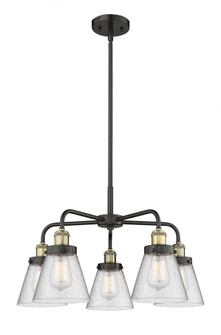 Cone - 5 Light - 25 inch - Black Antique Brass - Chandelier (3442|916-5CR-BAB-G64)