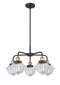 Oxford - 5 Light - 26 inch - Black Antique Brass - Chandelier (3442|916-5CR-BAB-G532)