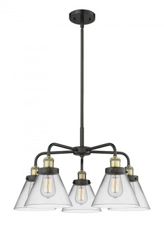 Cone - 5 Light - 26 inch - Black Antique Brass - Chandelier (3442|916-5CR-BAB-G42)