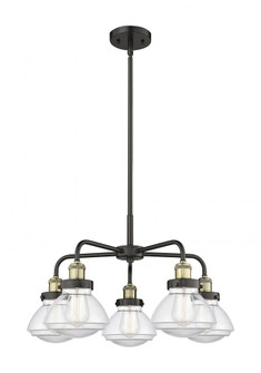 Olean - 5 Light - 25 inch - Black Antique Brass - Chandelier (3442|916-5CR-BAB-G322)