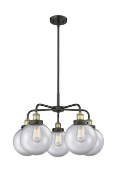 Whitney - 5 Light - 27 inch - Black Antique Brass - Chandelier (3442|916-5CR-BAB-G202-8)