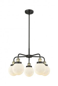 Beacon - 5 Light - 25 inch - Black Antique Brass - Chandelier (3442|916-5CR-BAB-G201-6)