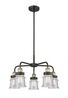 Canton - 5 Light - 24 inch - Black Antique Brass - Chandelier (3442|916-5CR-BAB-G184S)