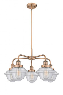 Oxford - 5 Light - 26 inch - Antique Copper - Chandelier (3442|916-5CR-AC-G534)