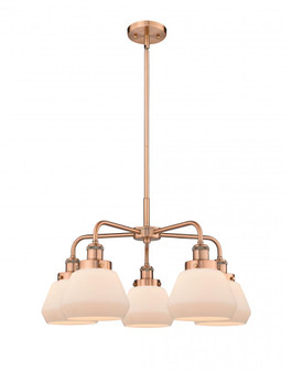 Fulton - 5 Light - 26 inch - Antique Copper - Chandelier (3442|916-5CR-AC-G171)