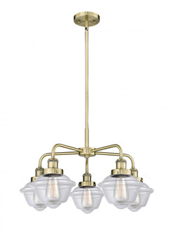 Oxford - 5 Light - 26 inch - Antique Brass - Chandelier (3442|916-5CR-AB-G532)