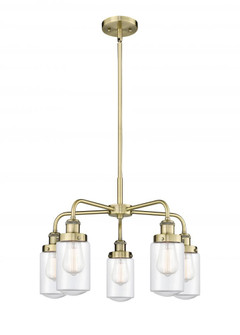 Dover - 5 Light - 23 inch - Antique Brass - Chandelier (3442|916-5CR-AB-G312)
