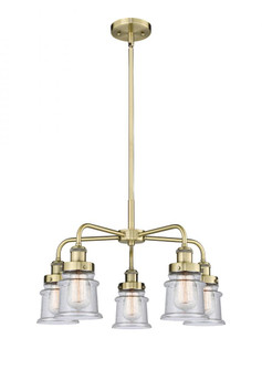 Canton - 5 Light - 24 inch - Antique Brass - Chandelier (3442|916-5CR-AB-G184S)