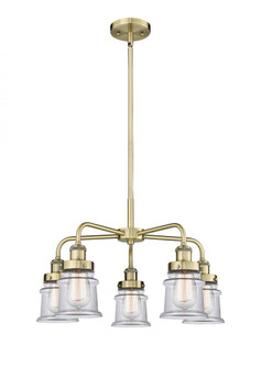 Canton - 5 Light - 24 inch - Antique Brass - Chandelier (3442|916-5CR-AB-G182S)