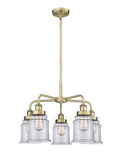 Canton - 5 Light - 25 inch - Antique Brass - Chandelier (3442|916-5CR-AB-G182)
