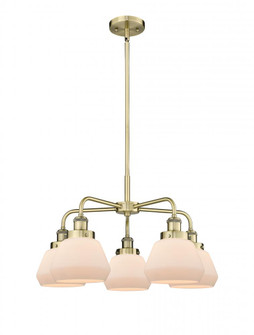 Fulton - 5 Light - 26 inch - Antique Brass - Chandelier (3442|916-5CR-AB-G171)