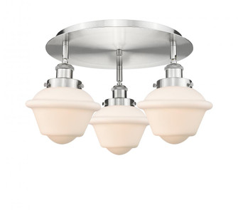 Oxford - 3 Light - 19 inch - Satin Nickel - Semi-Flush Mount (3442|916-3C-SN-G531)