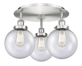 Beacon - 3 Light - 20 inch - Satin Nickel - Semi-Flush Mount (3442|916-3C-SN-G204-8)