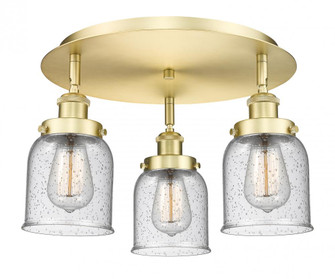 Cone - 3 Light - 17 inch - Satin Gold - Semi-Flush Mount (3442|916-3C-SG-G54)