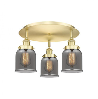 Cone - 3 Light - 17 inch - Satin Gold - Semi-Flush Mount (3442|916-3C-SG-G53)