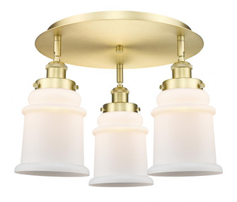 Canton - 3 Light - 18 inch - Satin Gold - Semi-Flush Mount (3442|916-3C-SG-G181)