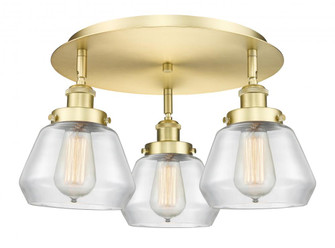 Fulton - 3 Light - 19 inch - Satin Gold - Semi-Flush Mount (3442|916-3C-SG-G172)