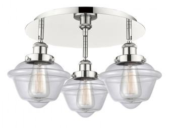 Oxford - 3 Light - 19 inch - Polished Nickel - Semi-Flush Mount (3442|916-3C-PN-G532)