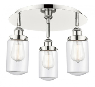 Dover - 3 Light - 16 inch - Polished Nickel - Semi-Flush Mount (3442|916-3C-PN-G312)