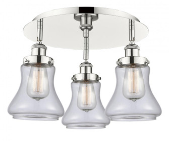 Bellmont - 3 Light - 18 inch - Polished Nickel - Semi-Flush Mount (3442|916-3C-PN-G192)