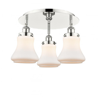 Bellmont - 3 Light - 18 inch - Polished Nickel - Semi-Flush Mount (3442|916-3C-PN-G191)