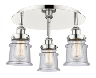 Canton - 3 Light - 17 inch - Polished Nickel - Semi-Flush Mount (3442|916-3C-PN-G184S)