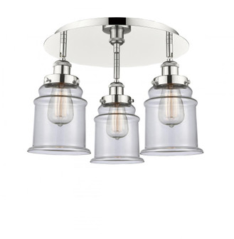 Canton - 3 Light - 18 inch - Polished Nickel - Semi-Flush Mount (3442|916-3C-PN-G182)