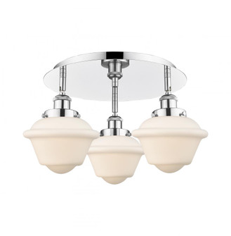 Oxford - 3 Light - 19 inch - Polished Chrome - Semi-Flush Mount (3442|916-3C-PC-G531)