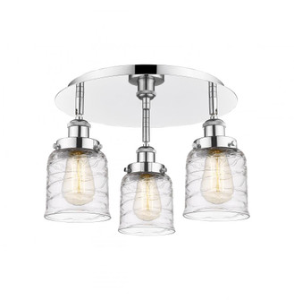 Bell - 3 Light - 17 inch - Polished Chrome - Semi-Flush Mount (3442|916-3C-PC-G513)