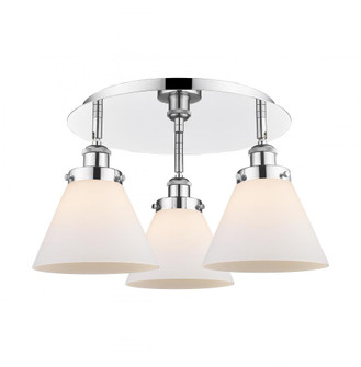 Cone - 3 Light - 20 inch - Polished Chrome - Semi-Flush Mount (3442|916-3C-PC-G41)