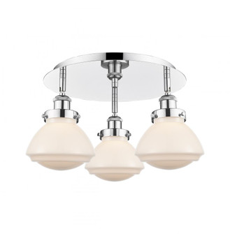 Olean - 3 Light - 19 inch - Polished Chrome - Semi-Flush Mount (3442|916-3C-PC-G321)