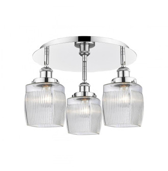 Colton - 3 Light - 17 inch - Polished Chrome - Semi-Flush Mount (3442|916-3C-PC-G302)