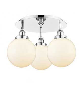 Beacon - 3 Light - 20 inch - Polished Chrome - Semi-Flush Mount (3442|916-3C-PC-G201-8)