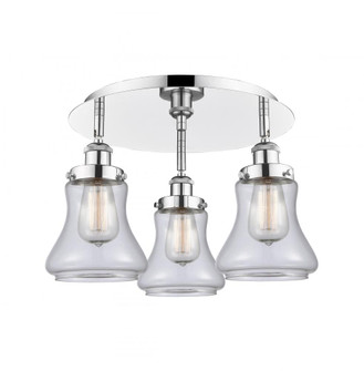 Bellmont - 3 Light - 18 inch - Polished Chrome - Semi-Flush Mount (3442|916-3C-PC-G192)