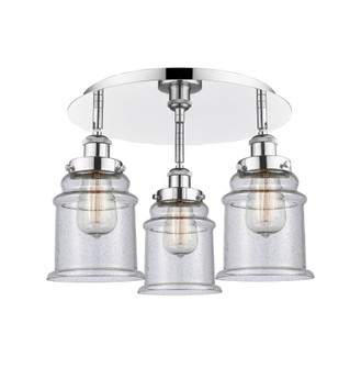 Whitney - 3 Light - 18 inch - Polished Chrome - Semi-Flush Mount (3442|916-3C-PC-G184)