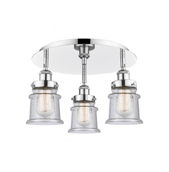 Canton - 3 Light - 17 inch - Polished Chrome - Semi-Flush Mount (3442|916-3C-PC-G184S)